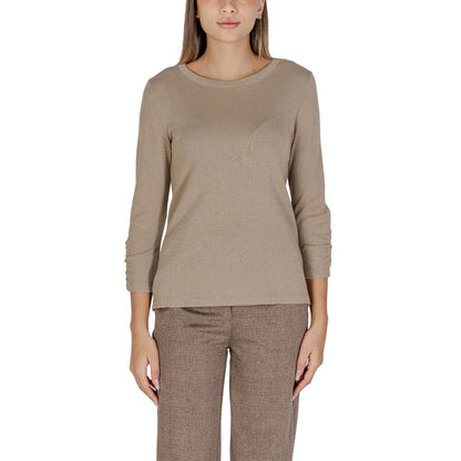 Beige Polyester Long Sleeve