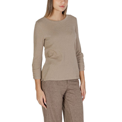 Beige Polyester Long Sleeve