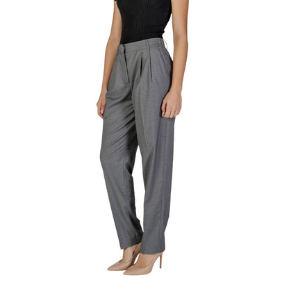 Gray Polyester Pant