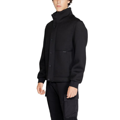 Black Polyester Jackets & Coat