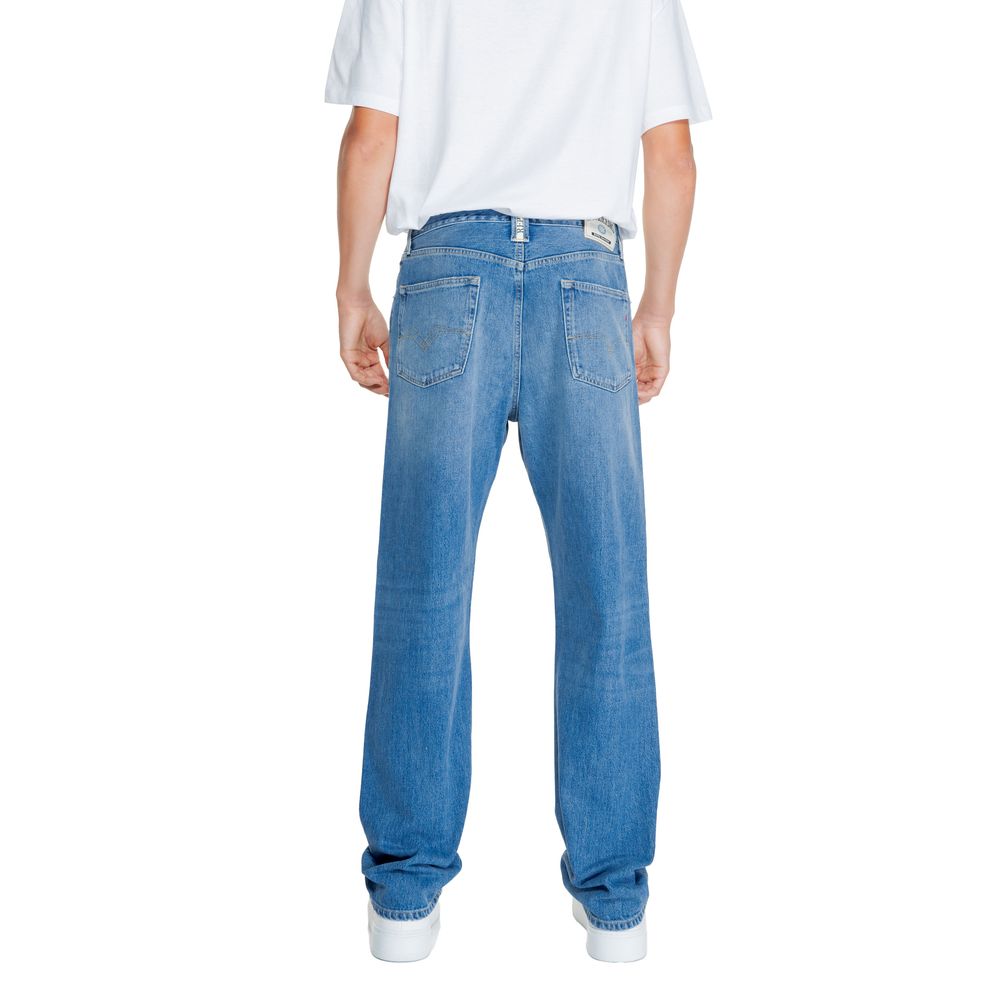 Blue Cotton Relaxed Fit Jean
