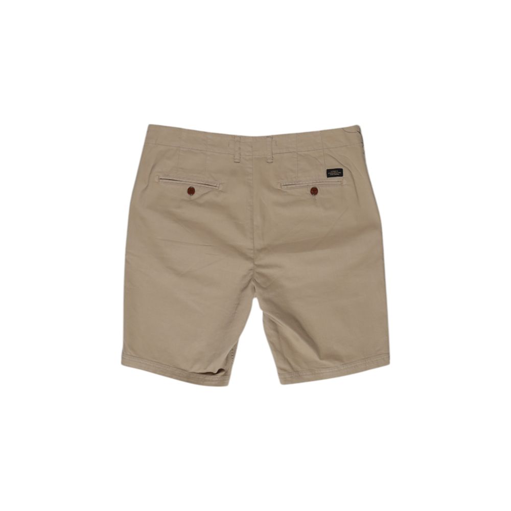 Beige Cotton Bermuda