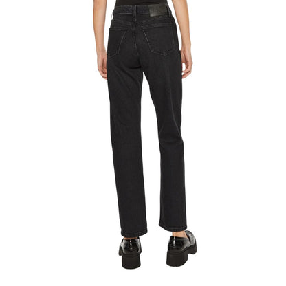 Black Cotton Mom Jean