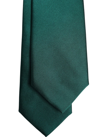 Green Solid Cotton Adjustable Necktie Tie