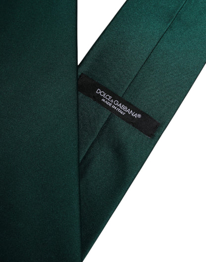 Green Solid Cotton Adjustable Necktie Tie