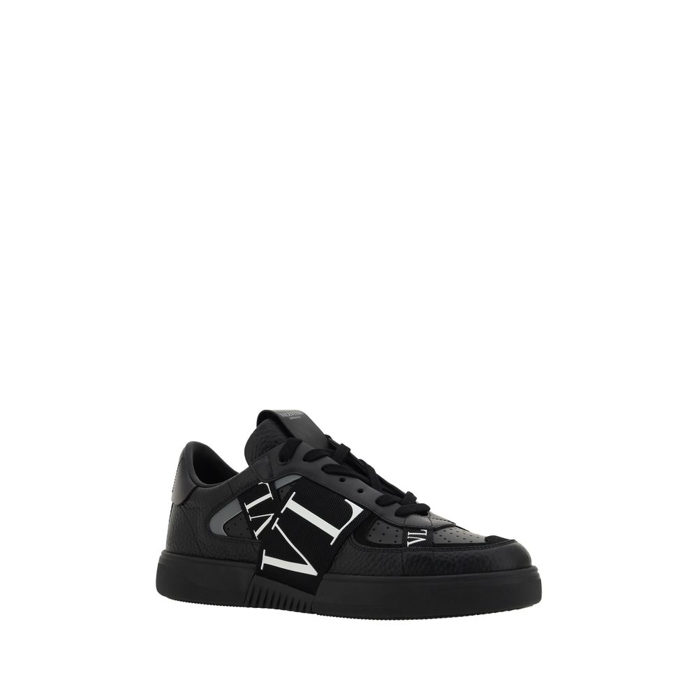 Black Leather VL7N Sneakers