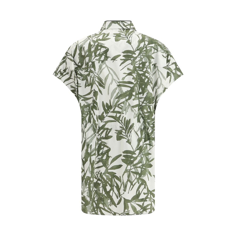 Leaf print Long Shirt