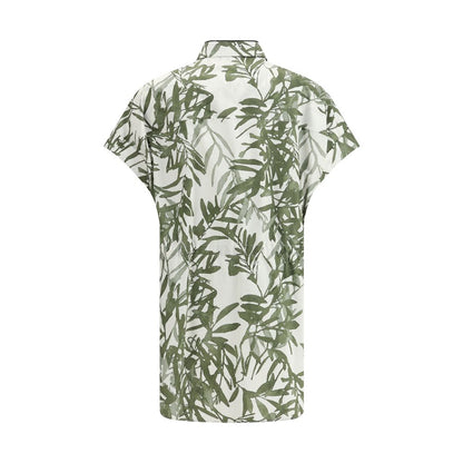 Leaf print Long Shirt