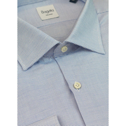 Blue Cotton Men's Shirt