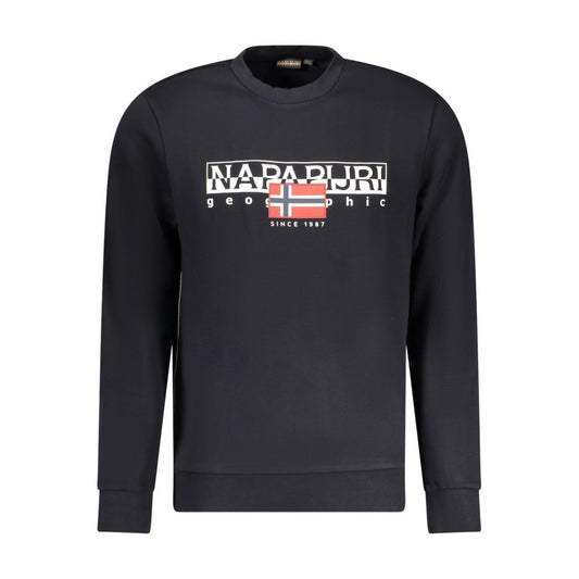 Black Cotton Men Sweater