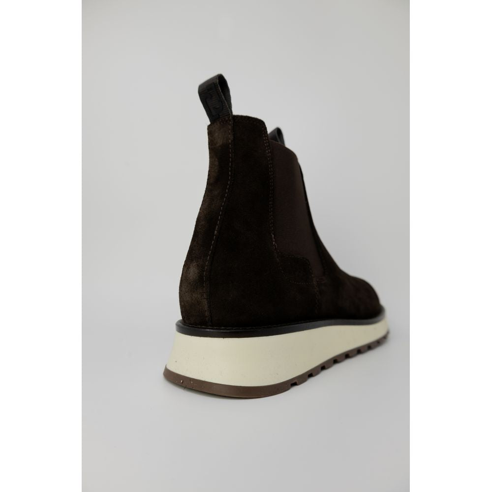 Brown Suede Leather Boot