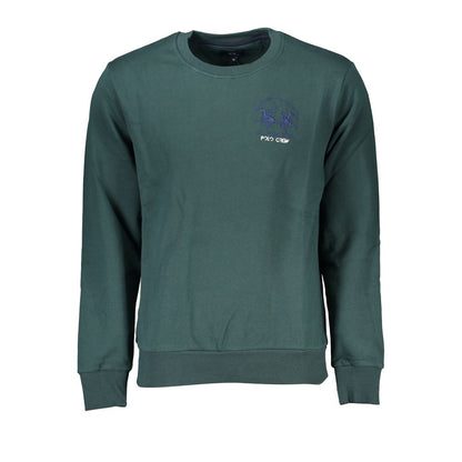 Green Cotton Men Sweater