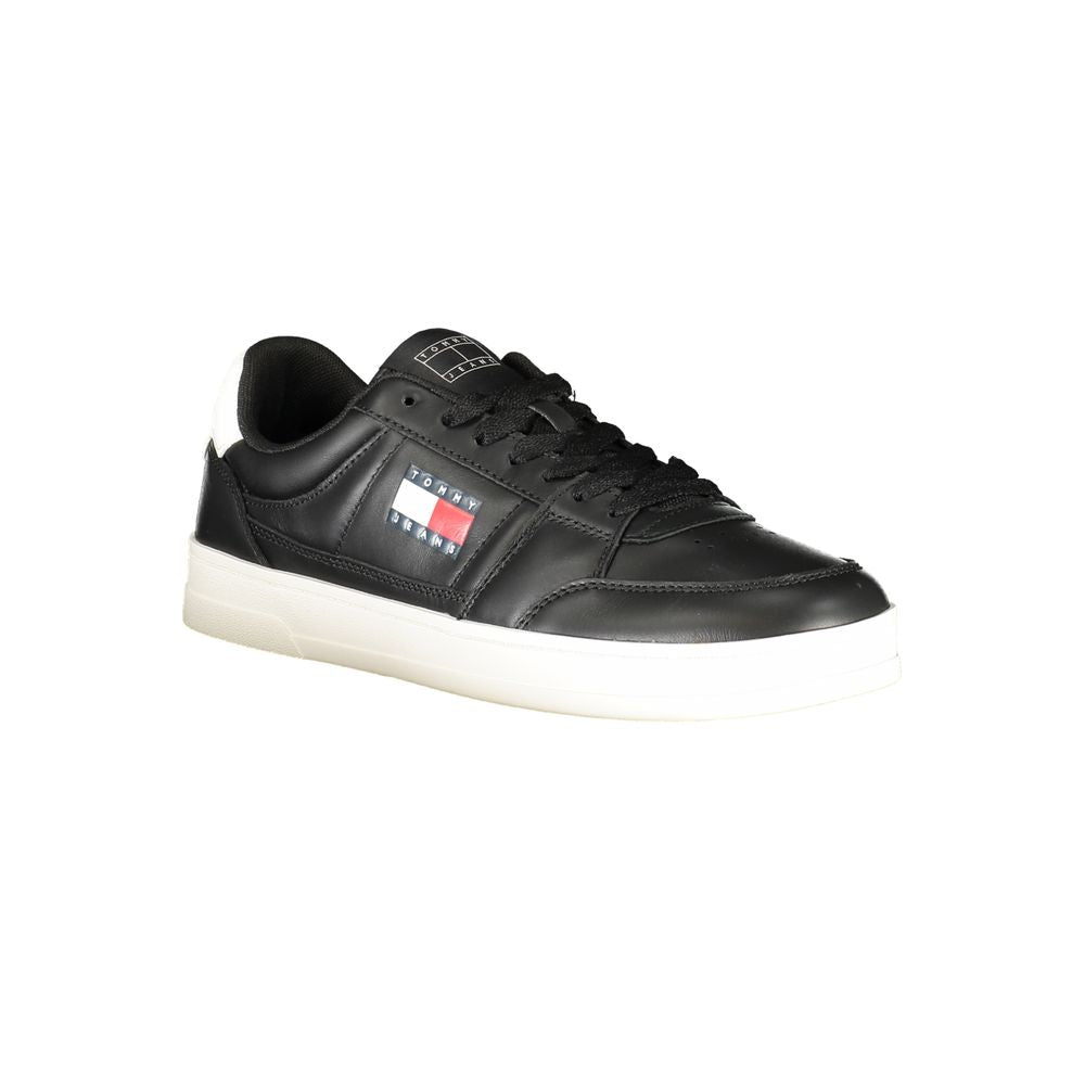 Black Leather Men Sneaker