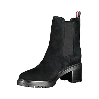 Black Leather Women Boot
