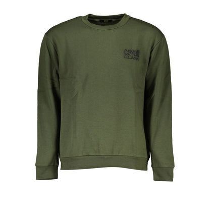 Green Cotton Men Sweater