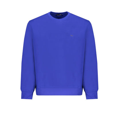 Blue Cotton Men Sweater