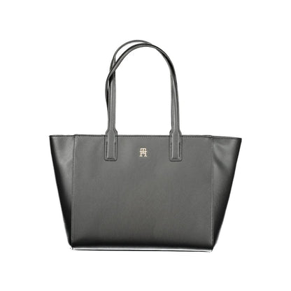 Black Recycled Polyester Women Handbag