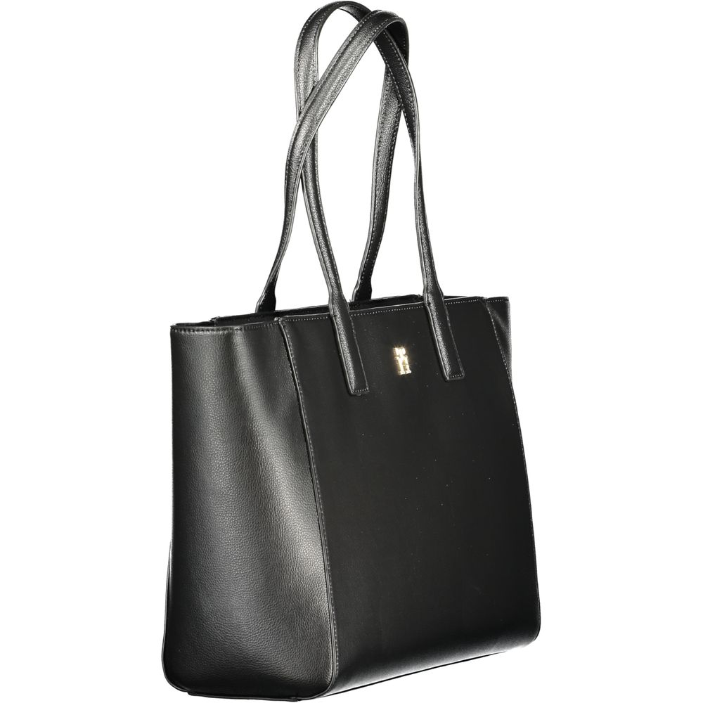 Black Recycled Polyester Women Handbag