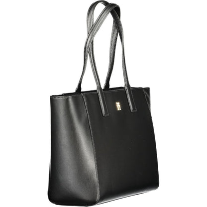 Black Recycled Polyester Women Handbag