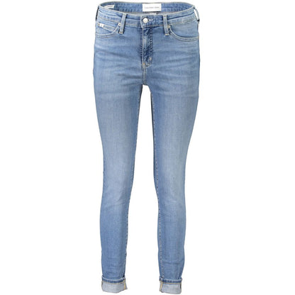 Blue Cotton Women Jeans