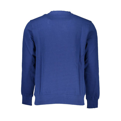 Blue Cotton Men Sweater