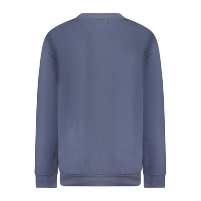 Blue Cotton Women Sweater