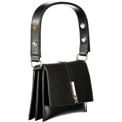 Black Polyethylene Women Handbag