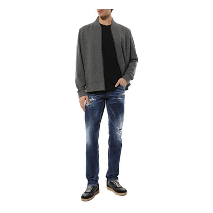 Blue Cotton Men Slim Jean