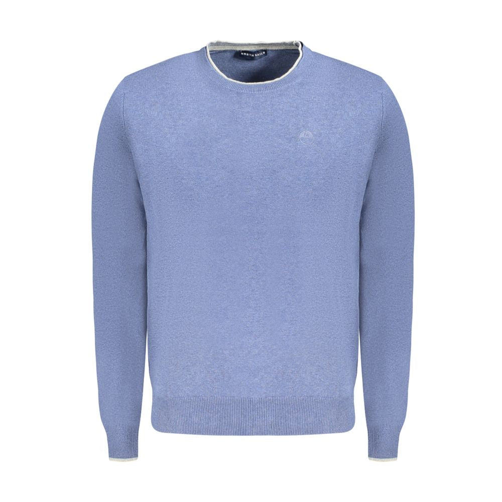 Blue Cotton Men Sweater