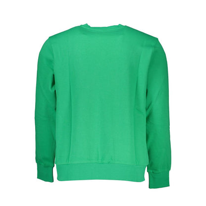 Green Cotton Men Sweater