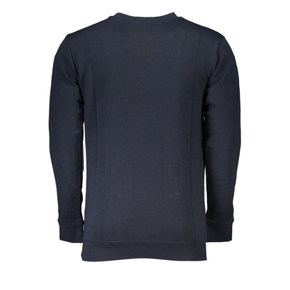 Blue Cotton Men Sweater