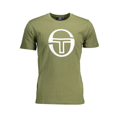 Green Cotton Men T-Shirt