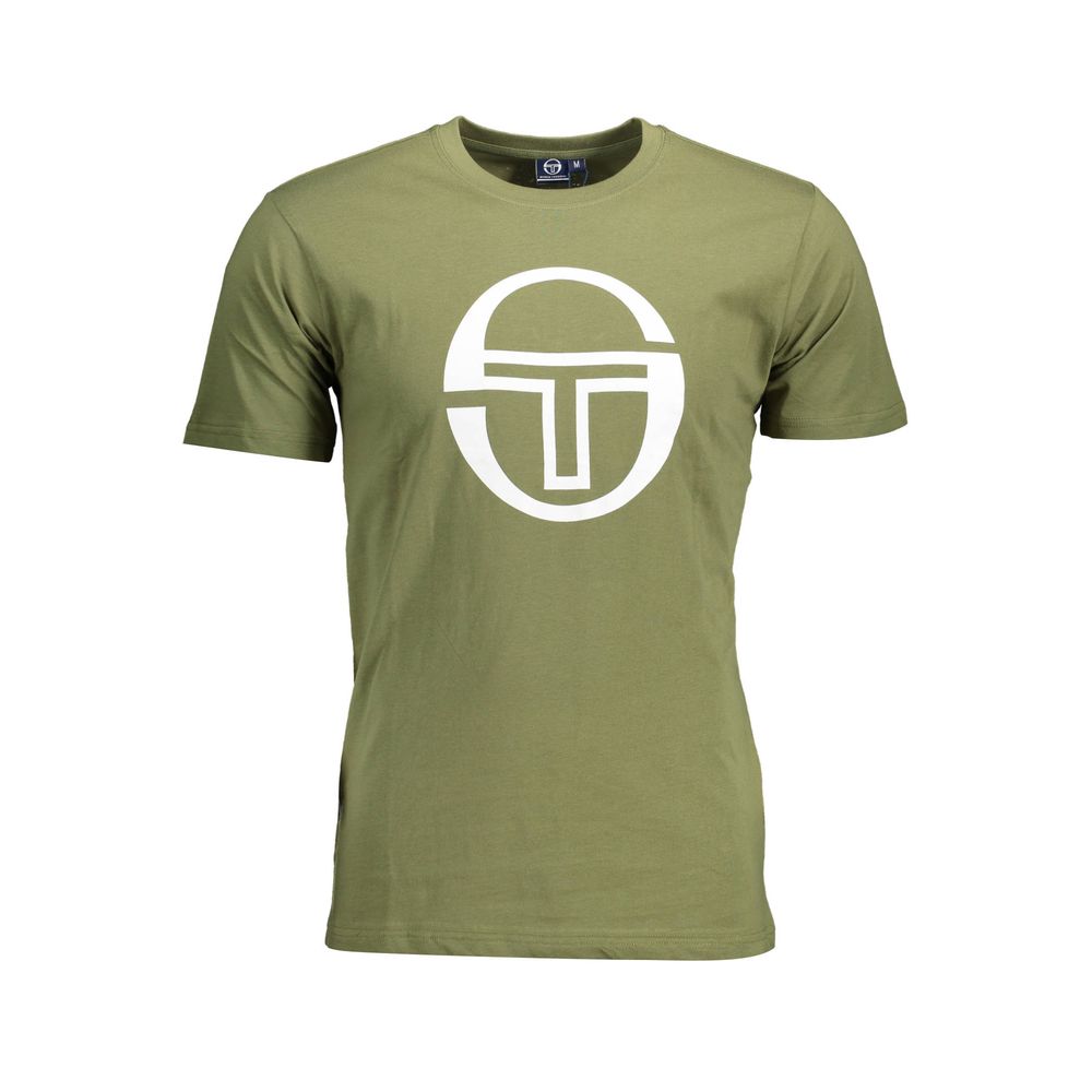 Green Cotton Men T-Shirt