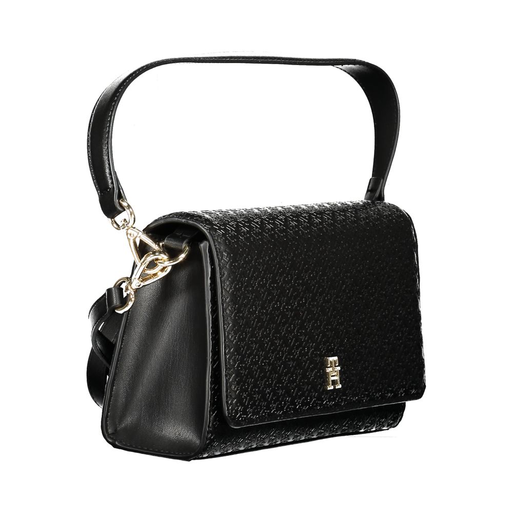 Black Polyethylene Women Handbag