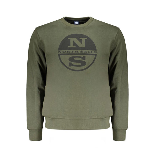 Green Cotton Men Sweater