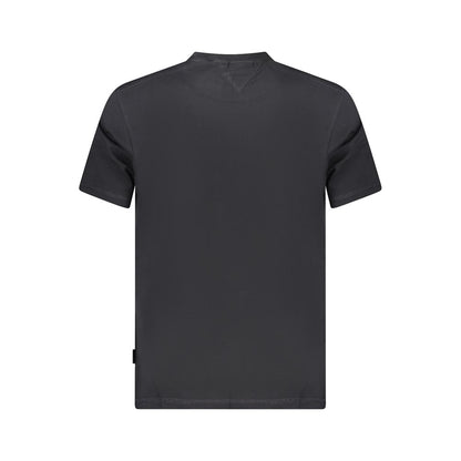 Black Cotton Men T-Shirt