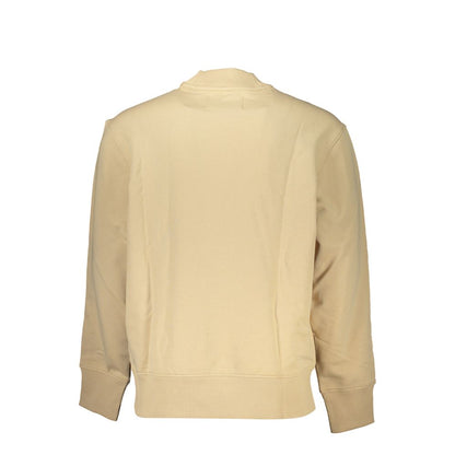 Beige Cotton Men Sweater