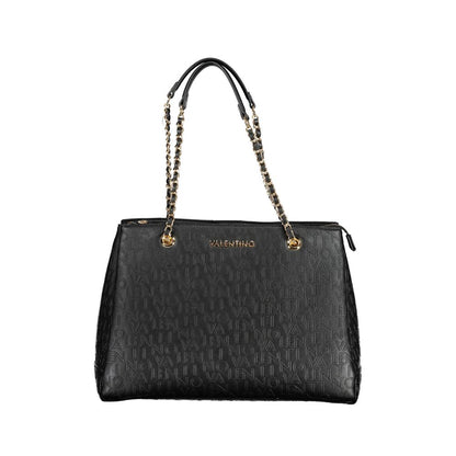 Black Polyethylene Women Handbag