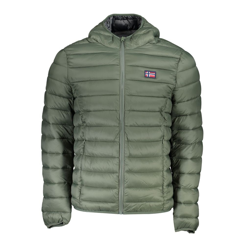 Green Polyamide Men Jacket
