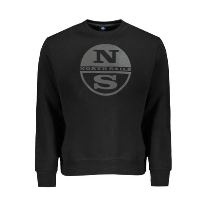 Black Cotton Men Sweater