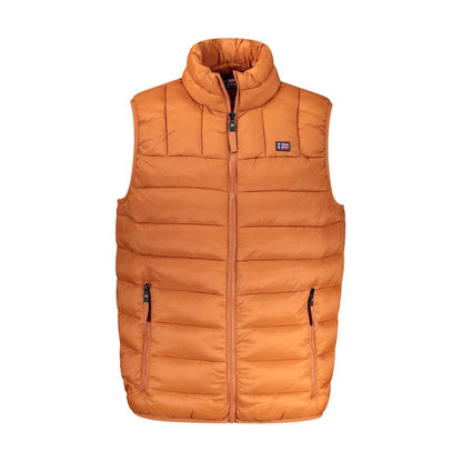 Orange Polyamide Men Jacket
