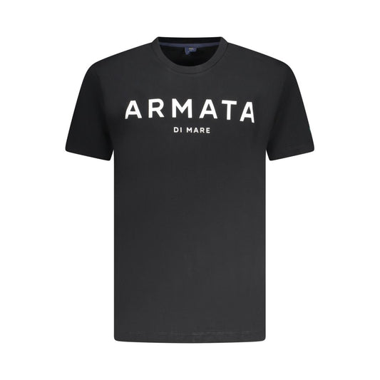 Black Cotton Men T-Shirt