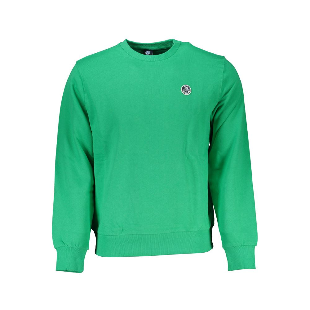 Green Cotton Men Sweater