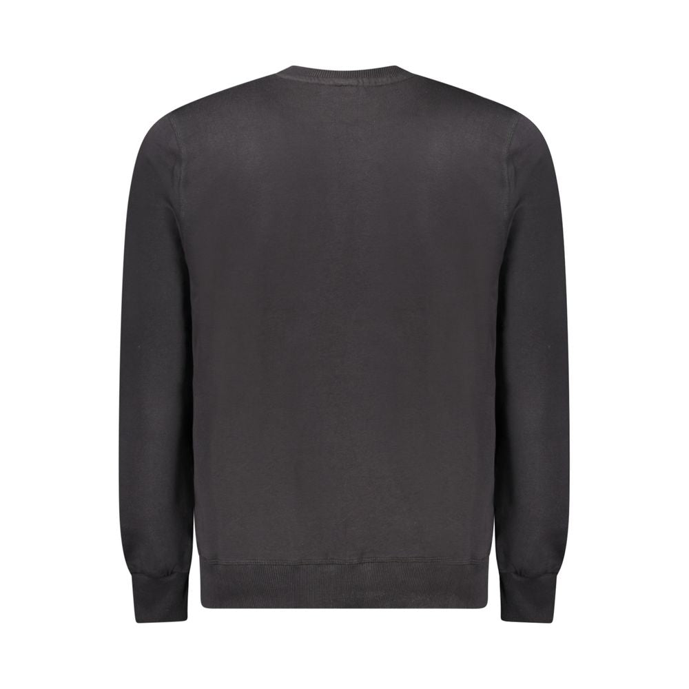Black Cotton Men Sweater