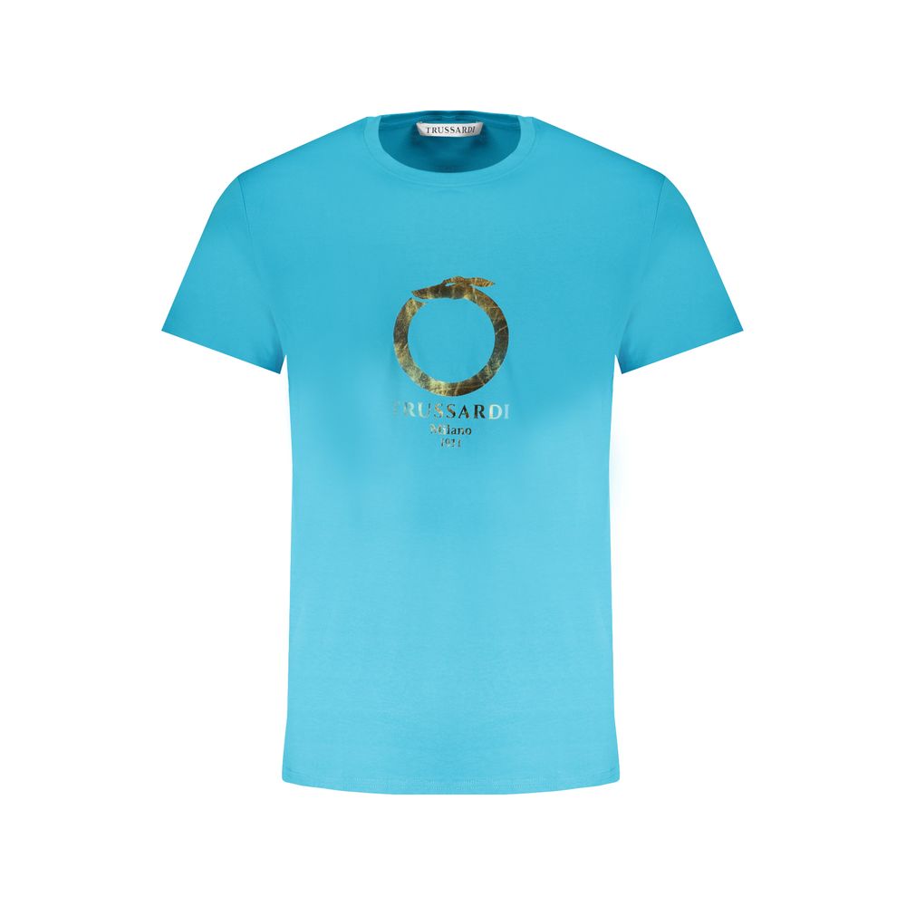 Light Blue Cotton Men TShirt