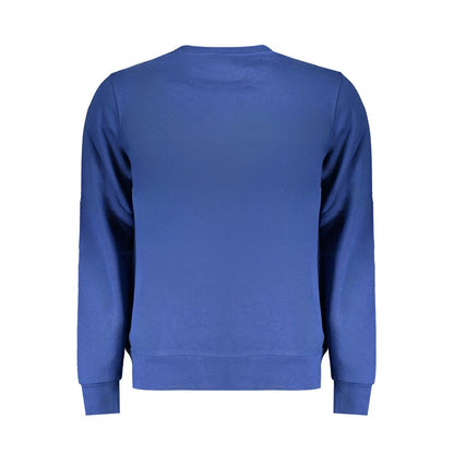 Blue Cotton Men Sweater