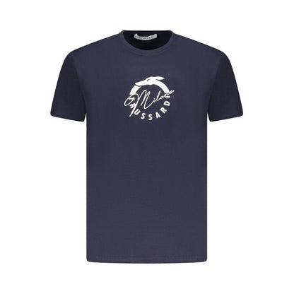 Blue Cotton Men T-Shirt