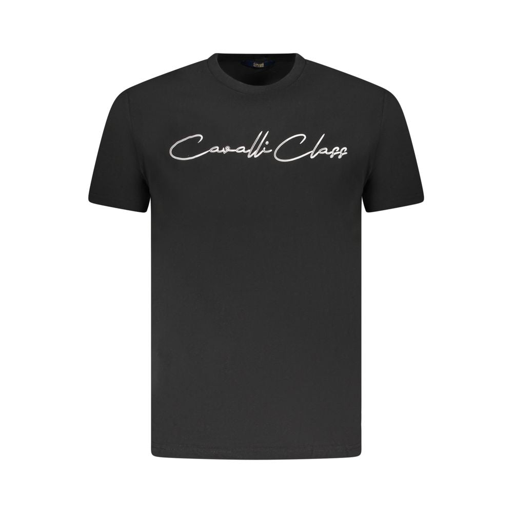 Black Cotton Men T-Shirt