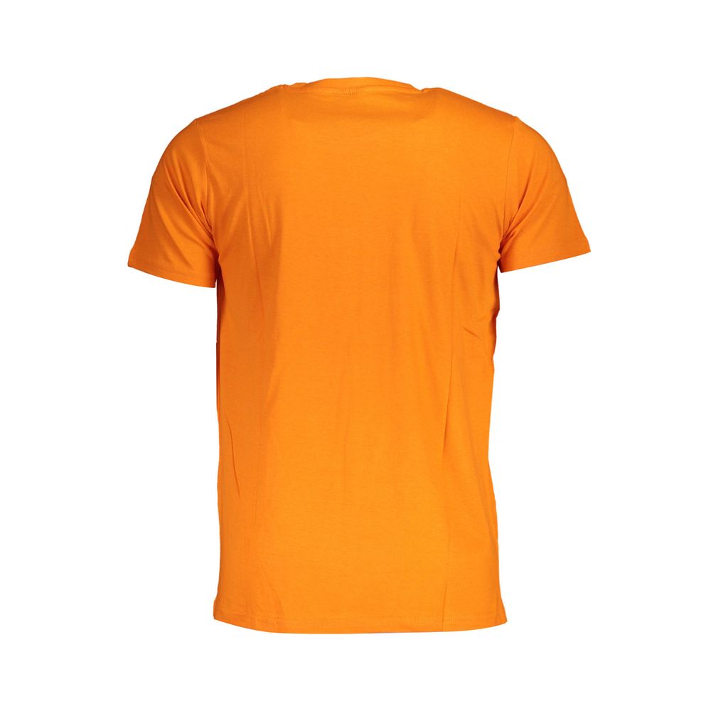 Orange Cotton Men T-Shirt