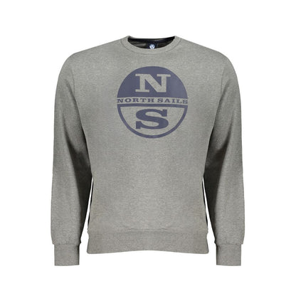 Gray Cotton Men Sweater